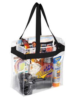 clear gameday stadium tote with team logo