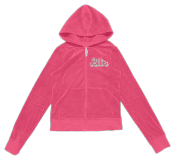 Billie Eilish Barbie pink velour hoodie