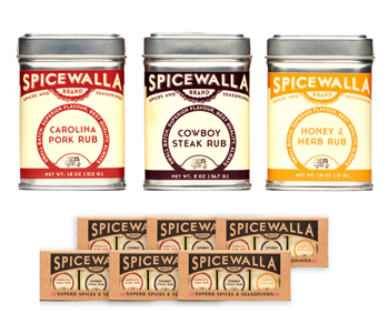 Spicewalla Grill & Roast Collection with Carolina Pork Rub, Cowboy Steak Rub, Honey & Herb Rub