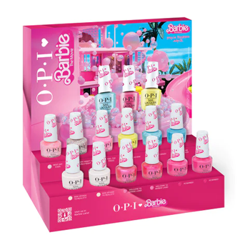 OPI Barbie nail polish collection in display