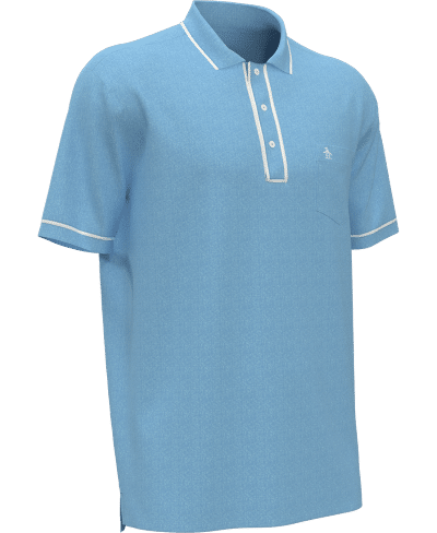 Penguin retro polo shirt baby blue