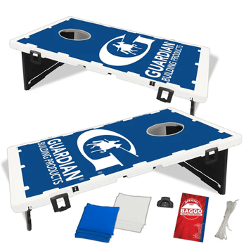 custom bean bag toss / cornhole game board and bags by Baggo