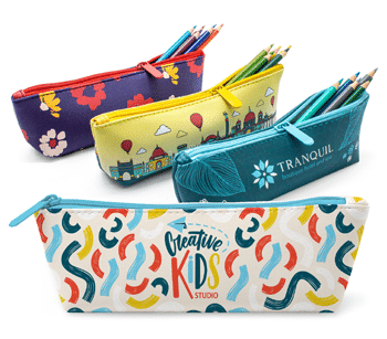 Pop! Promos custom-printed LVL pencil pouches