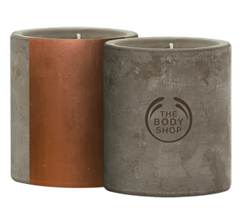 scented Aurora Concrete Candle with laser-engraved logo