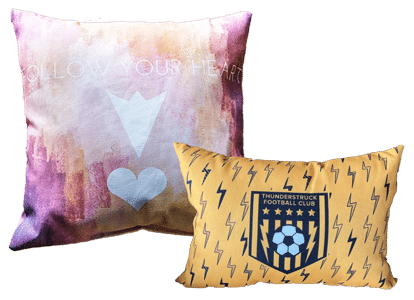 custom polyester throw pillows with dye sublimation print