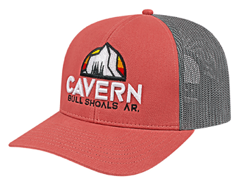 Cap America trucker hat in Nantucket Red and gray