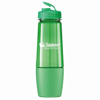 green water bottle with custom logo and detachable cup bottom