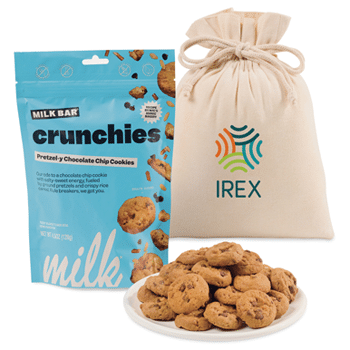 Milk Bar crunchy cookie gift bag with custom imprint