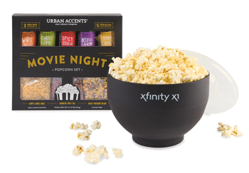 Movie Night Gourmet Popcorn Gift Set with W&P popcorn popper bowl and Urban Accents popcorn and seasoning