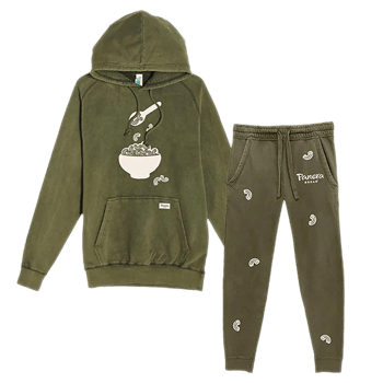 Panera Bread holiday bundle mac & cheese matching sweats