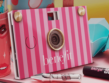 custom Paper Shoot Camera - pink stripes