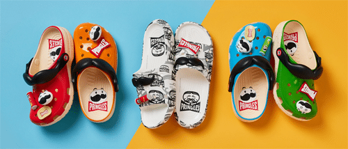 Pringles x Crocs clogs, slides and Jibbitz charms