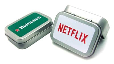 branded mint tins - rectangular with rounded edges