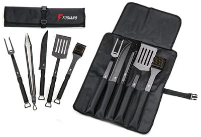 Basecamp 6-Piece BBQ Grill Set with branded bag