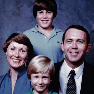 Drew, his brother and his parents